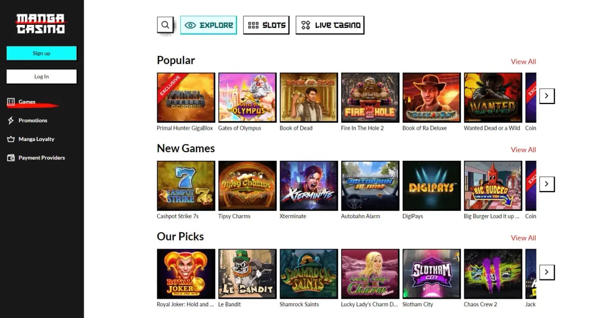 Manga Casino Spiele filtern nach Qualität